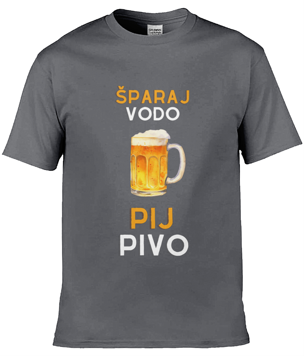 Šparaj vodo, pij pivo - moška majica