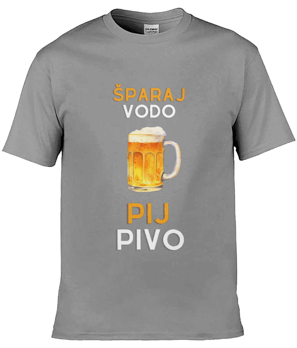 Šparaj vodo, pij pivo - moška majica