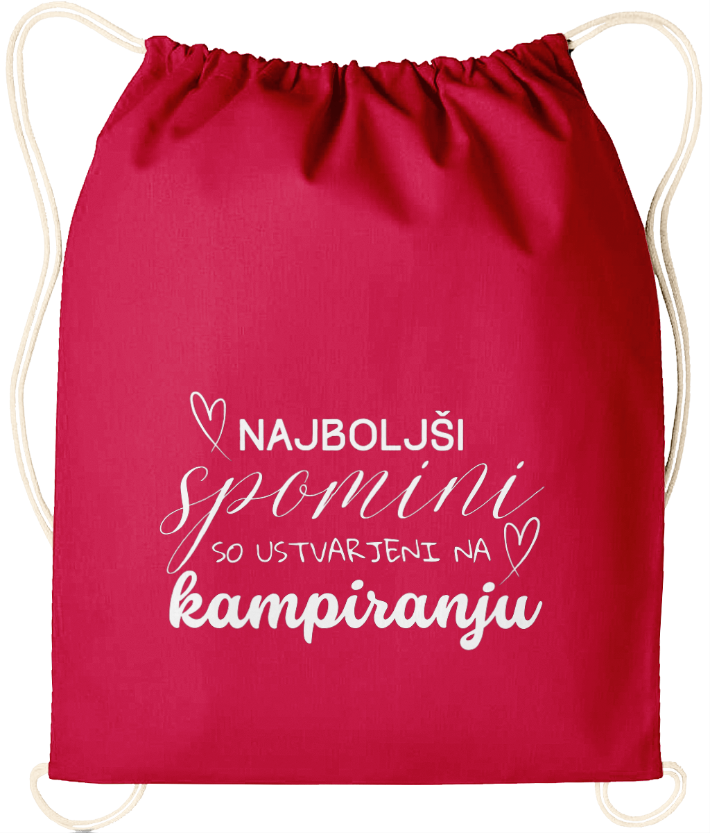 Najboljši spomini so ustvarjeni na kampiranju - nahrbtnik