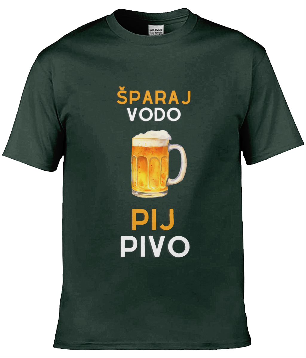 Šparaj vodo, pij pivo - moška majica