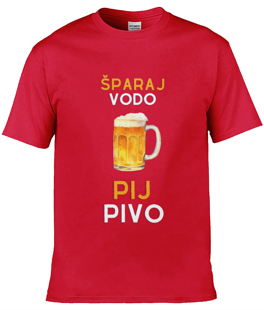 Šparaj vodo, pij pivo - moška majica