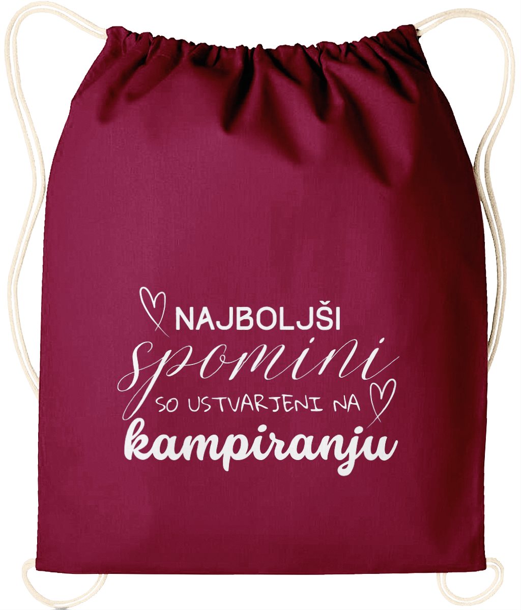 Najboljši spomini so ustvarjeni na kampiranju - nahrbtnik