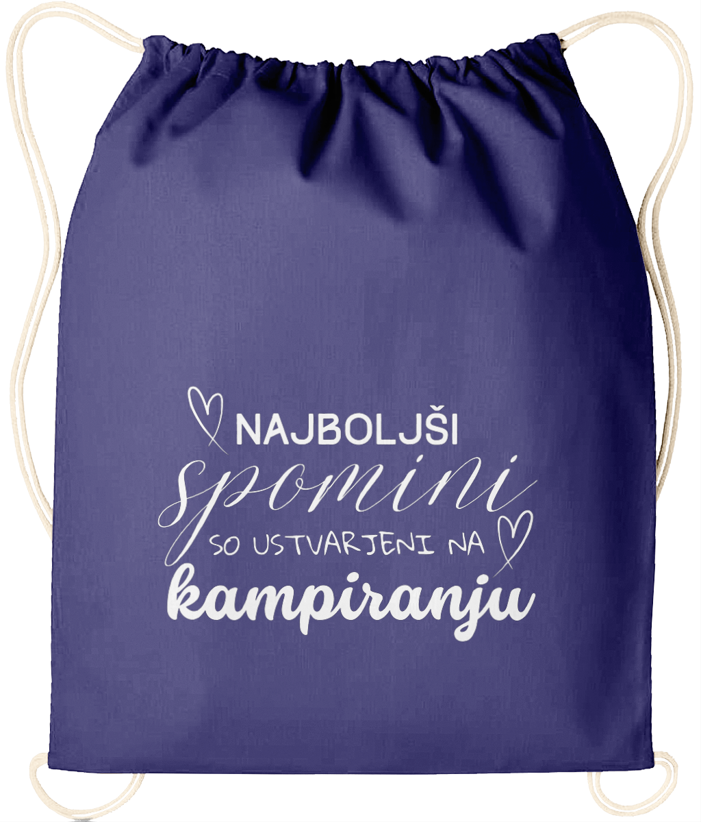 Najboljši spomini so ustvarjeni na kampiranju - nahrbtnik