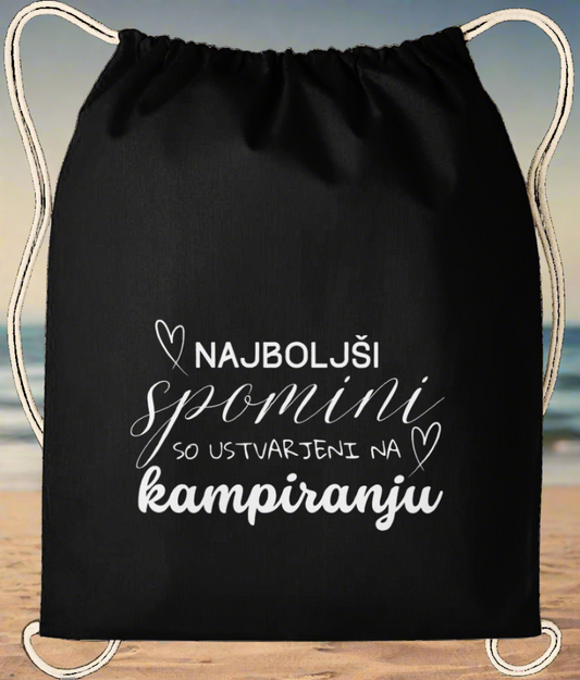 Najboljši spomini so ustvarjeni na kampiranju - nahrbtnik