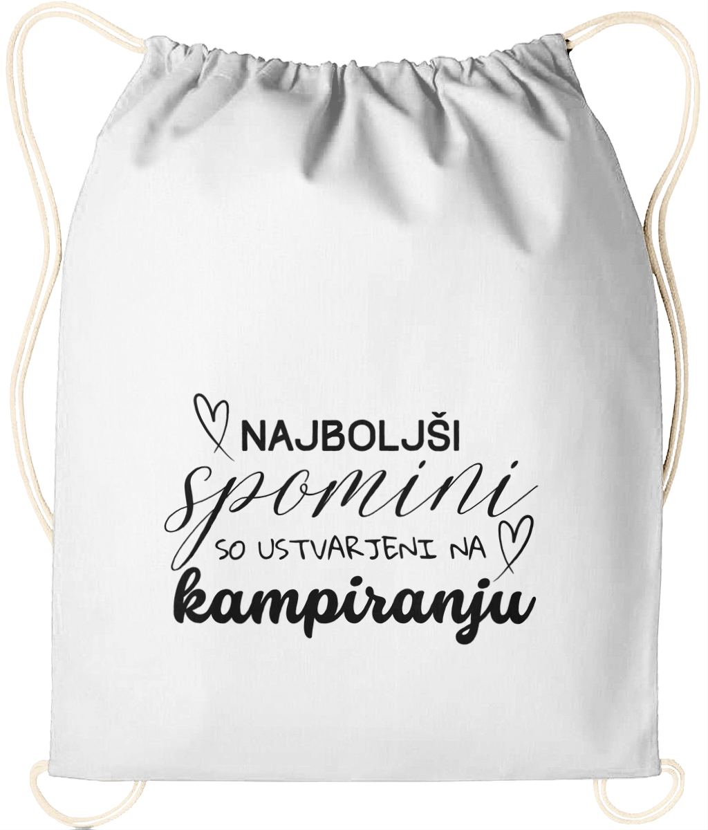 Najboljši spomini so ustvarjeni na kampiranju - nahrbtnik