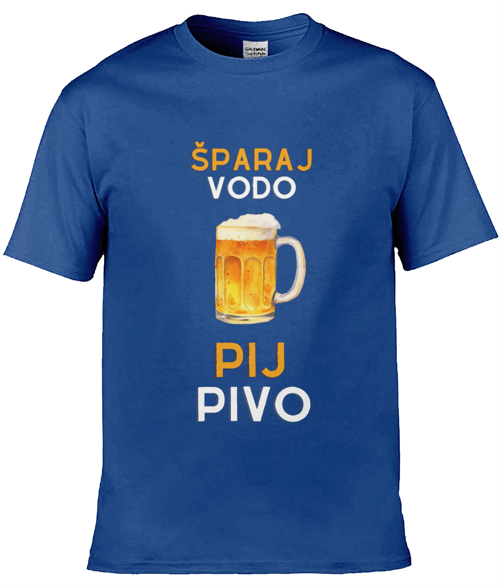 Šparaj vodo, pij pivo - moška majica